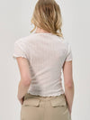 Lace Eyelet Half Sleeve T Shirt_Ivory - SORRY TOO MUCH LOVE - BALAAN 5