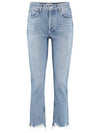 Riley Crop Denim Straight Jeans Blue - AGOLDE - BALAAN 2