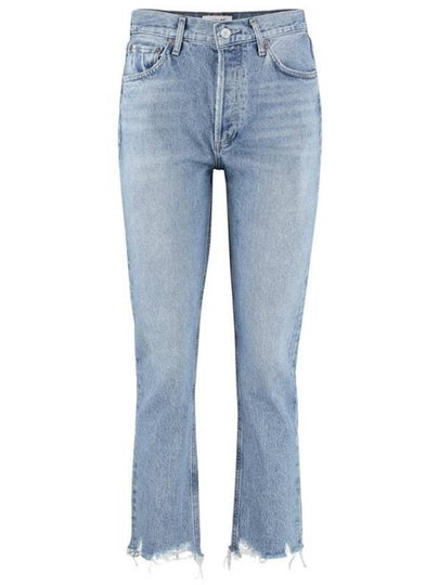 Riley Crop Denim Straight Jeans Blue - AGOLDE - BALAAN 2