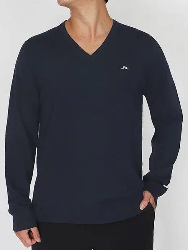 Lymann V-Neck Wool Knit Top Navy - J.LINDEBERG - BALAAN 2