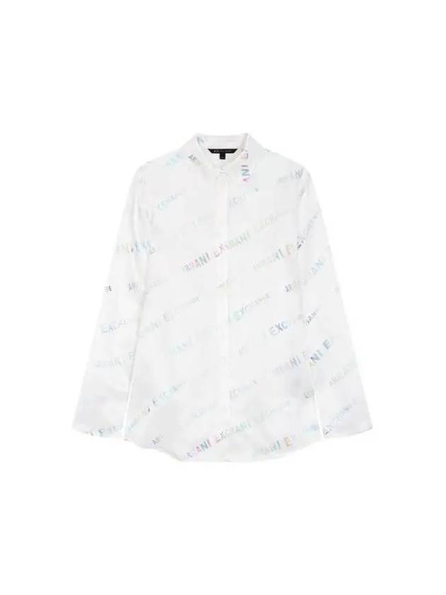 Women s Hologram Logo Pattern Shirt White 270682 - ARMANI EXCHANGE - BALAAN 1