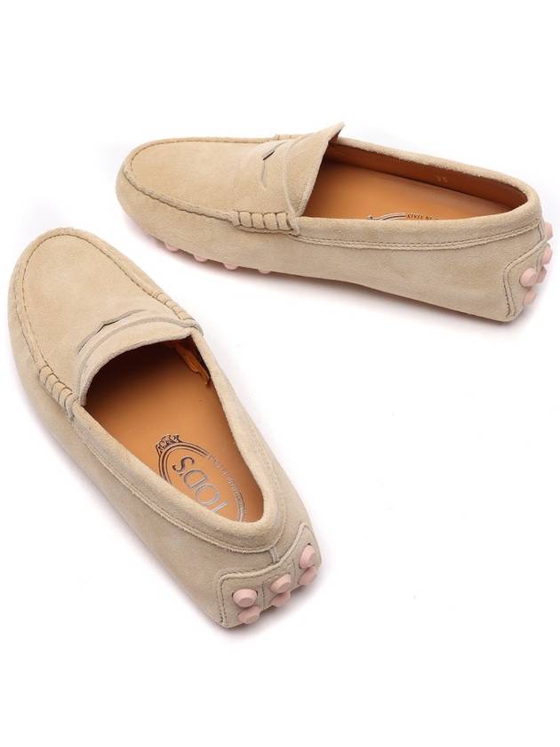 Gommino Bubble Suede Driving Shoes Beige - TOD'S - BALAAN 7