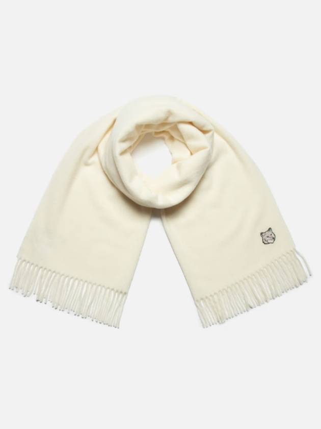 Wool Fox Head Muffler Ivory - MAISON KITSUNE - BALAAN 4