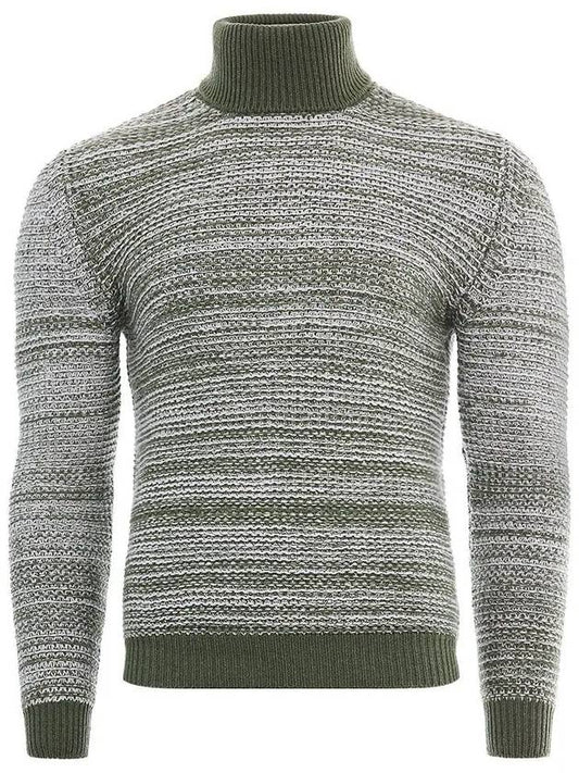 UMK0154 IVORYKHAKI Cashmere Turtleneck Sweater - KITON - BALAAN 2