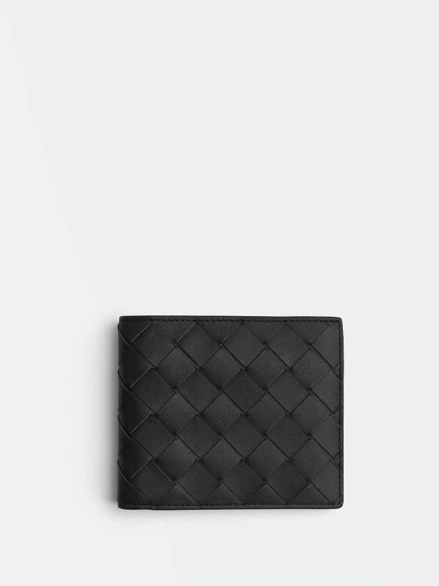 Intrecciato Leather Half Wallet Black - BOTTEGA VENETA - BALAAN 2