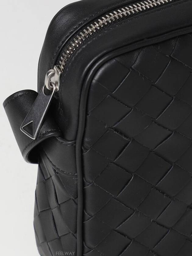 Intrecciato Rectangle Mini Cross Bag Black - BOTTEGA VENETA - BALAAN 5