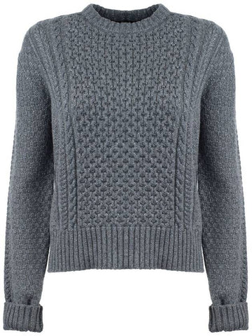 Fabiana Filippi Gray Fisherman Sweater In Platinum With Lurex - FABIANA FILIPPI - BALAAN 1