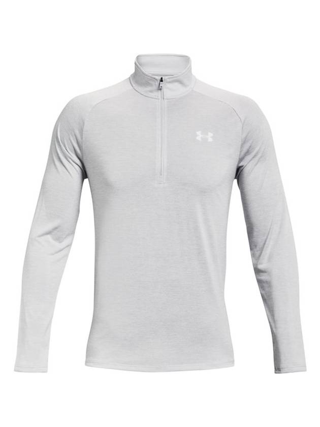 Tech Twist Half Zip Up Long Sleeve T-Shirt Grey - UNDER ARMOUR - BALAAN 1