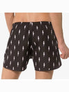 Men's Lightning Bolt Print Swim Shorts Black - NEIL BARRETT - BALAAN.