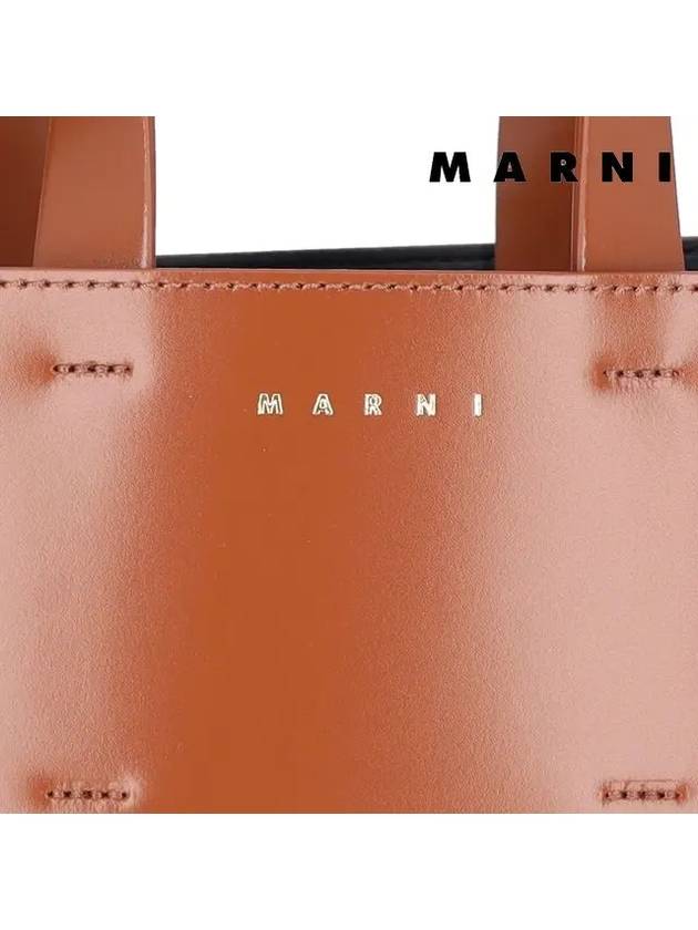 Museo Mini Leather Tote Bag Brown - MARNI - BALAAN 7