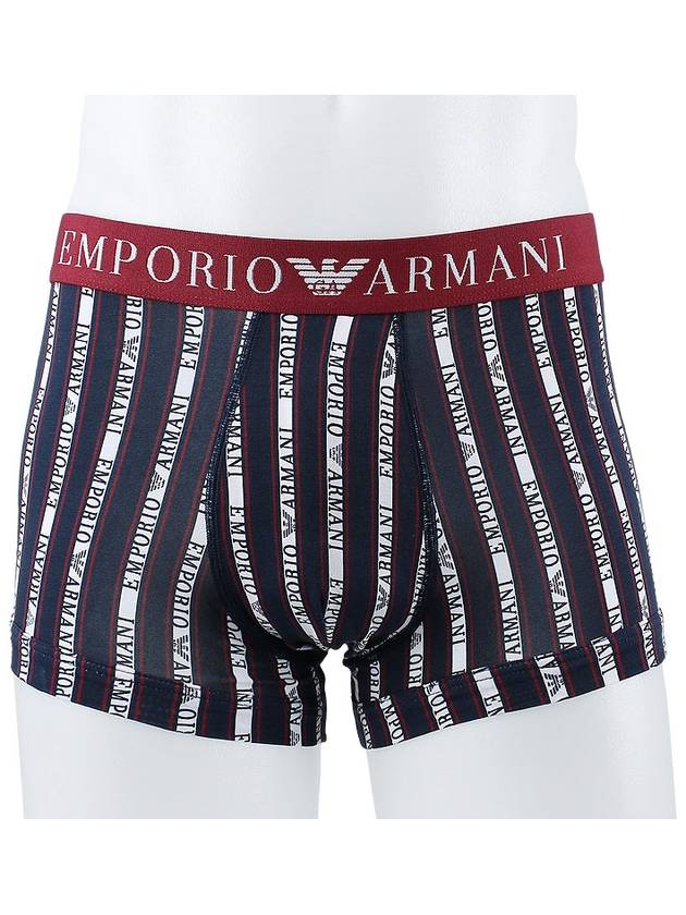 All Over Logo Trunk Briefs Navy - EMPORIO ARMANI - BALAAN 2