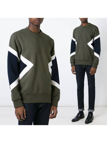 11th Anniversary Geometric Sweatshirt PBJS334V A510C 1473 - NEIL BARRETT - BALAAN 1