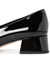 Women's Logo Patent Leather Pumps Black - MIU MIU - BALAAN 9