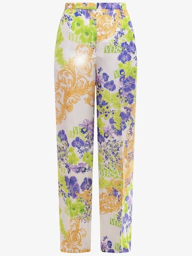 23 ss Viscose Pants WITH ORCHID Print 10082221A067165W270 B0650032692 - VERSACE - BALAAN 1