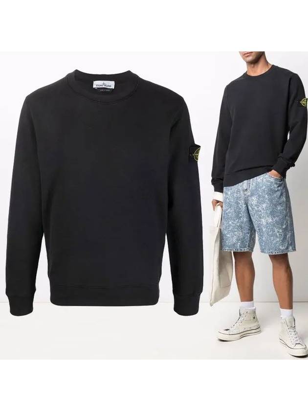 Wappen Patch Crewneck Sweatshirt Black - STONE ISLAND - BALAAN 2