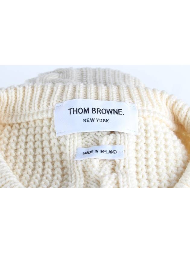 Cable three line crew neck knit 5 - THOM BROWNE - BALAAN 8