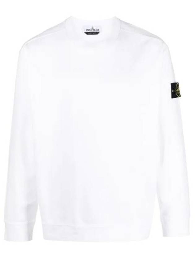 Wappen Patch Cotton Sweatshirt White - STONE ISLAND - BALAAN 1