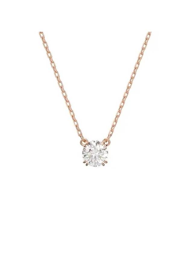 Constella Round Pendant Necklace Rose Gold - SWAROVSKI - BALAAN 1