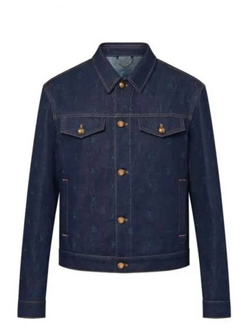 Embroidered denim blouson 1AFYBZ - LOUIS VUITTON - BALAAN 1