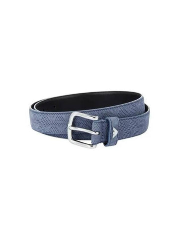 Men s Eagle Logo Dot Pattern Belt Blue 271664 - EMPORIO ARMANI - BALAAN 1