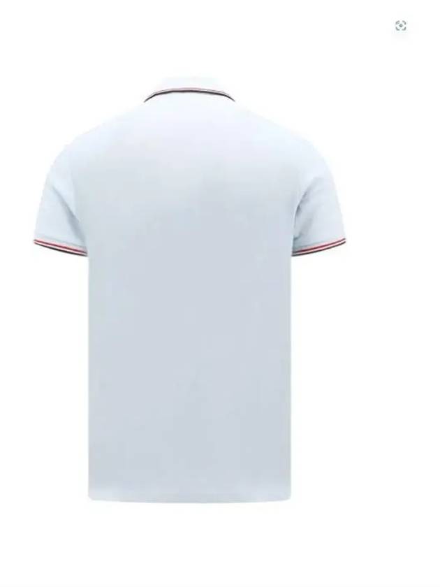 Logo Patch Short Sleeve Polo Optical White - MONCLER - BALAAN 3