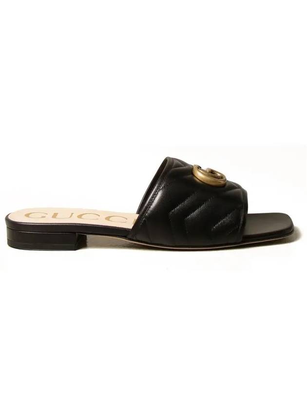 Double G Matelasse Slippers Black - GUCCI - BALAAN 3