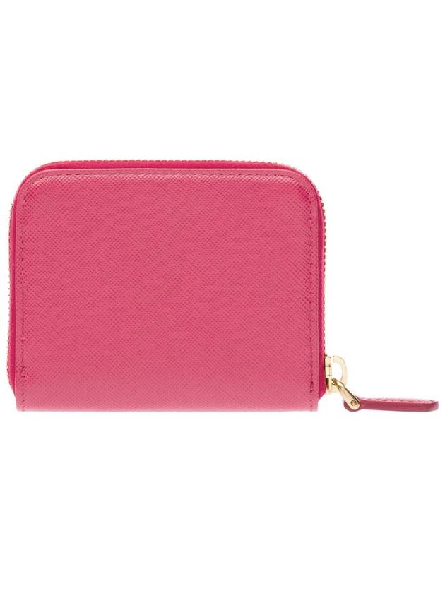 Saffiano Zipper Coin Wallet Peony Pink - PRADA - BALAAN 4