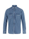 Flap Pocket Denim Long Sleeve Shirt Light Blue - TOM FORD - BALAAN 2