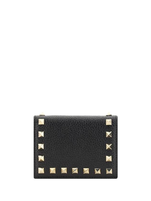 Rockstud Flap Half Wallet Black - VALENTINO - BALAAN 2