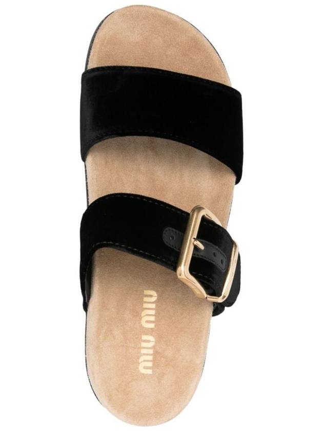 Miu Miu Suede Buckle Sandals - MIU MIU - BALAAN 4