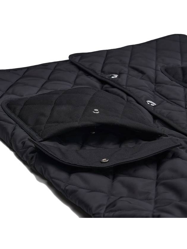 Women's Diamond Quilted Hoodie Single Coat Black - BURBERRY - BALAAN 11