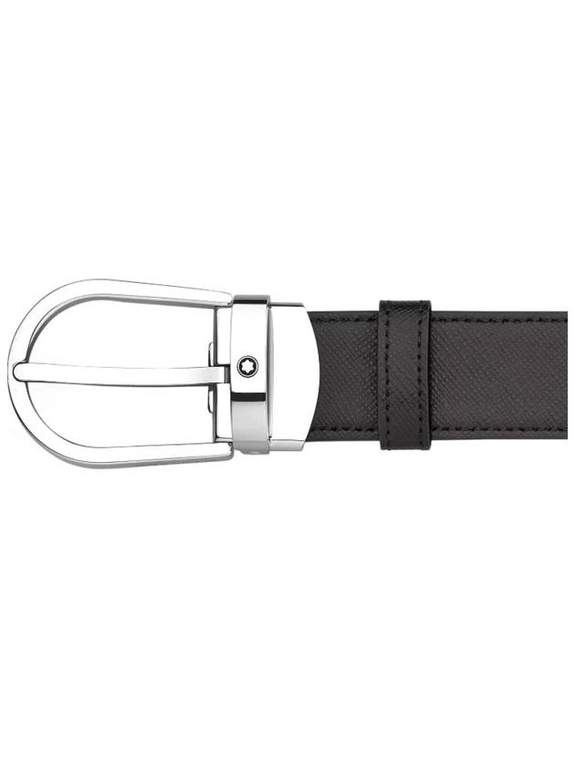 Pin Buckle 30mm Leather Belt Black - MONTBLANC - BALAAN 6