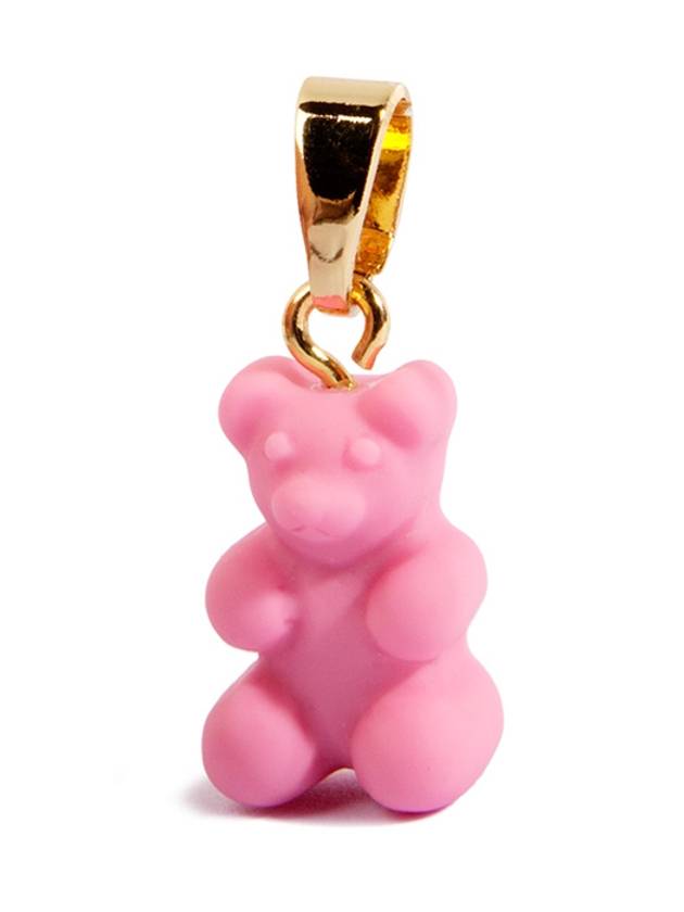 Nostalgia Bear Pave Connector Pendant Gold Pink - CRYSTAL HAZE - BALAAN 2