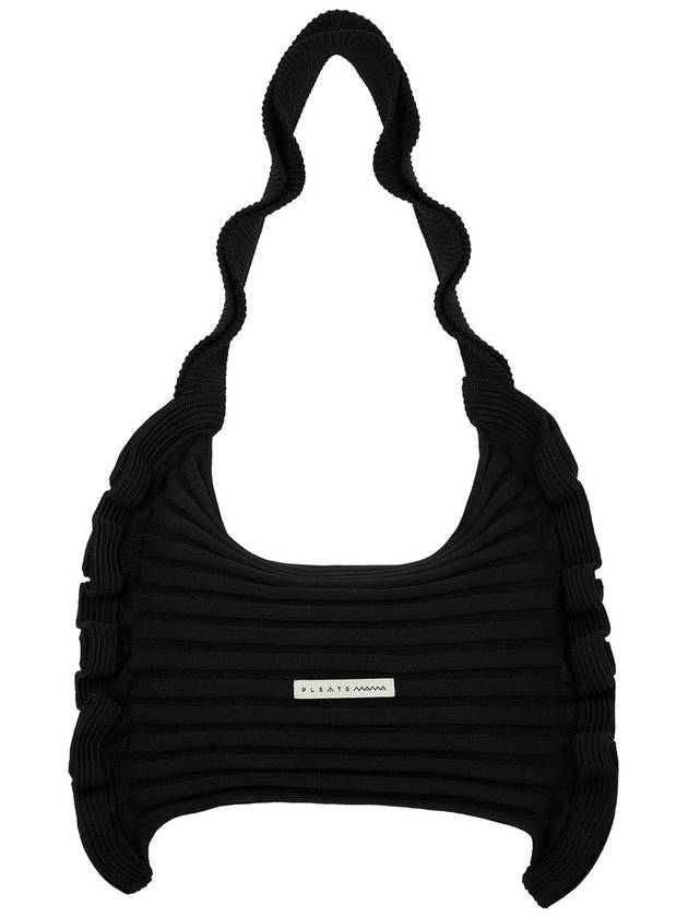 Ruffle shoulder bag black - PLEATSMAMA - BALAAN 5