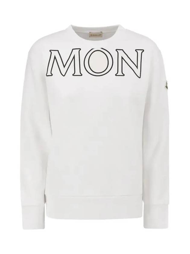 Logo Patch Lettering Brushed Sweatshirt White 8G000 29 809KX 034 - MONCLER - BALAAN 2