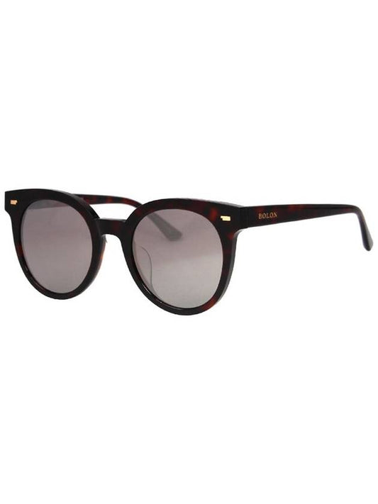 BOL3008 B20 round oversized horn rimmed mirror lens luxury sunglasses - BOLON - BALAAN 1