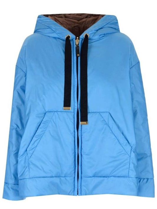 Greenbox Reversible Water Repellent Canvas Hooded Zip-up Navy - MAX MARA - BALAAN.