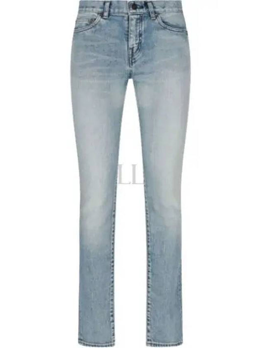 Slim Fit Straight Jeans Blue - SAINT LAURENT - BALAAN 2