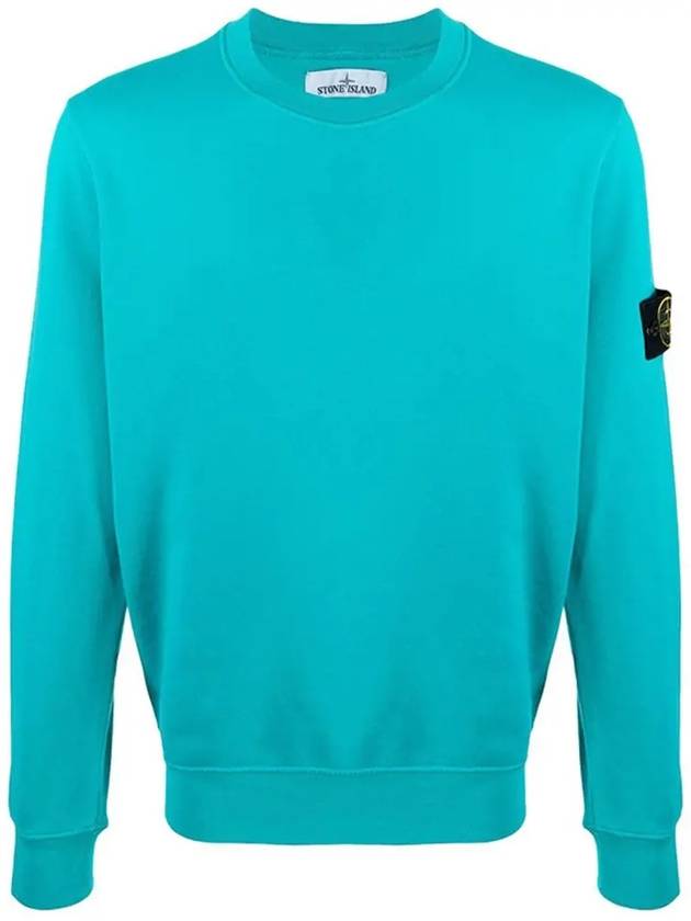 Garment Dyed Cotton Crewneck Blue - STONE ISLAND - BALAAN 2