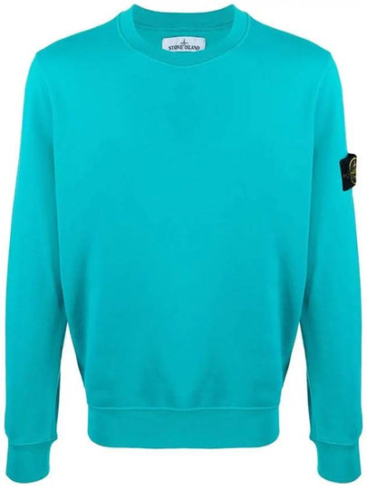 Garment Dyed Cotton Crewneck Sweatshirt Blue - STONE ISLAND - BALAAN 2