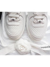 CC Logo Calfskin Low Top Sneakers White - CHANEL - BALAAN 6