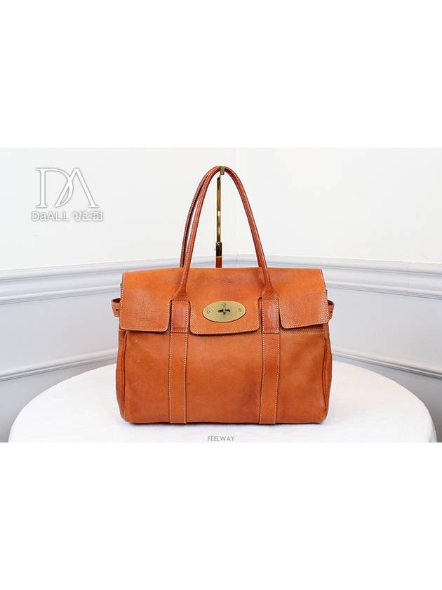 Used Luxury Daol Bayswater Orange Large Condition B - MULBERRY - BALAAN 1