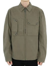 Mid Layer Pocket Zip-up Long Sleeve Shirt Khaki - TEN C - BALAAN 3