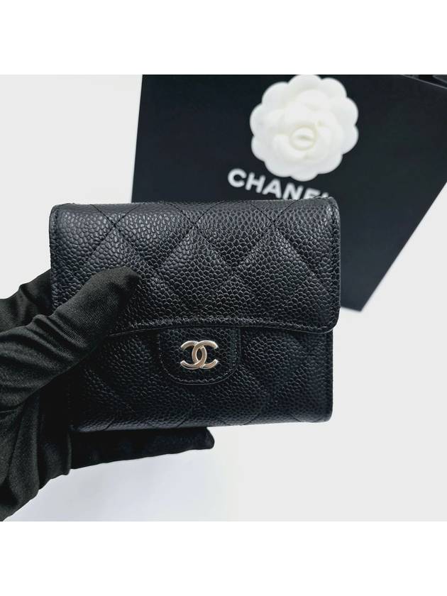 Classic snap bi fold wallet black silver AP0231 - CHANEL - BALAAN 6