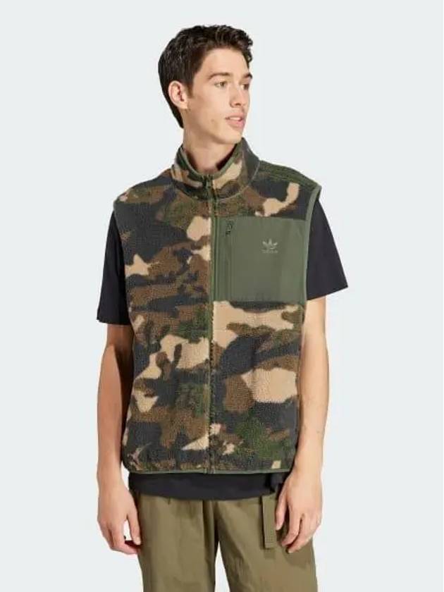 Camo Reversible Fleece Vest Khaki - ADIDAS - BALAAN 2