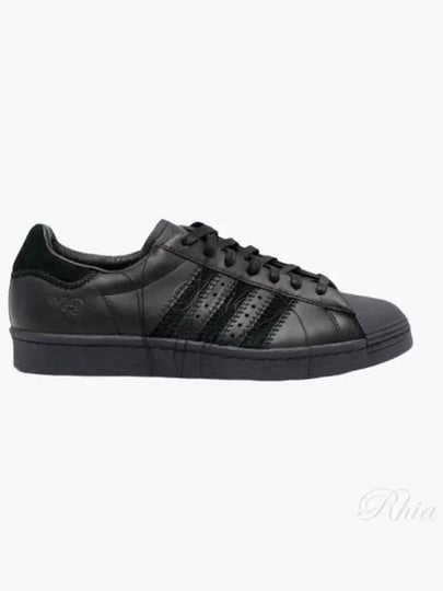 Superstar Leather Low Top Sneakers Black - Y-3 - BALAAN 2