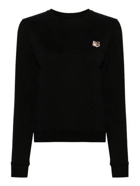 Fox Head Patch Regular Sweatshirt Black - MAISON KITSUNE - BALAAN 2