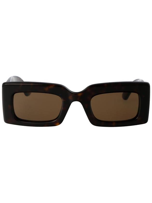 Eyewear Bold Tortoiseshell Rectangular Frame Sunglasses AM0433S - ALEXANDER MCQUEEN - BALAAN 2