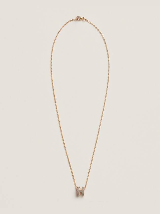 Necklace Mini PopAche Beige Rose Gold - HERMES - BALAAN 8