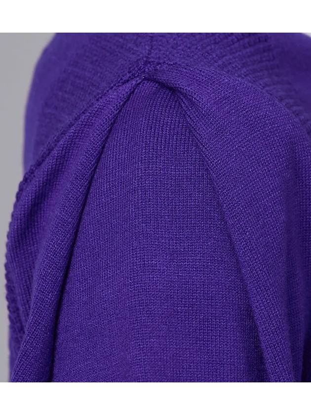 Golf Wear Puff Sleeve Collar Knit Purple - J JANE - BALAAN 5